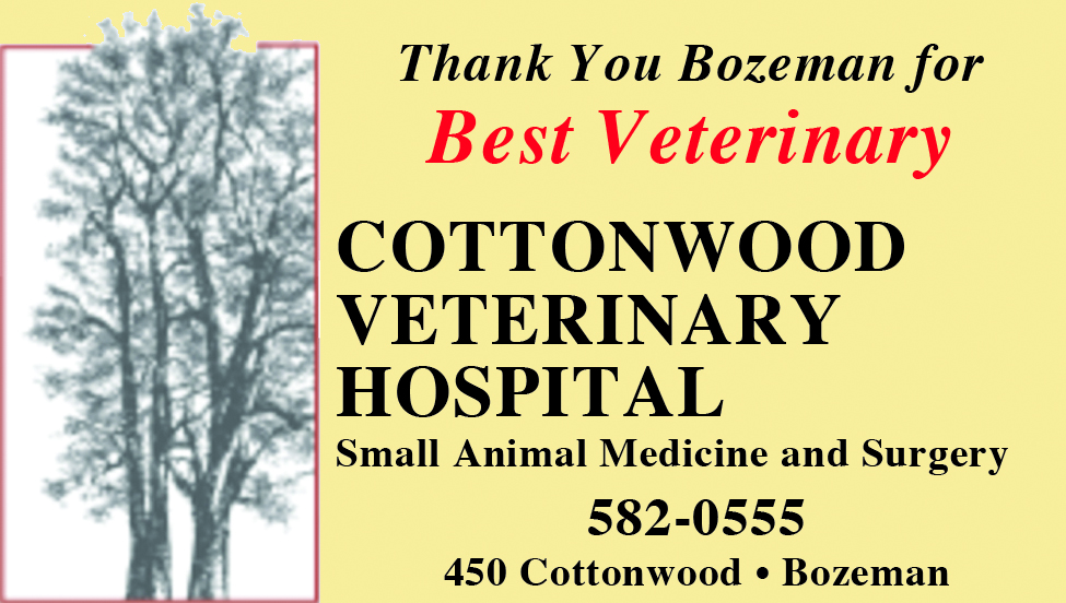 Cottonwood Veterinary Hospital Best of Bozeman Best Veterinary The